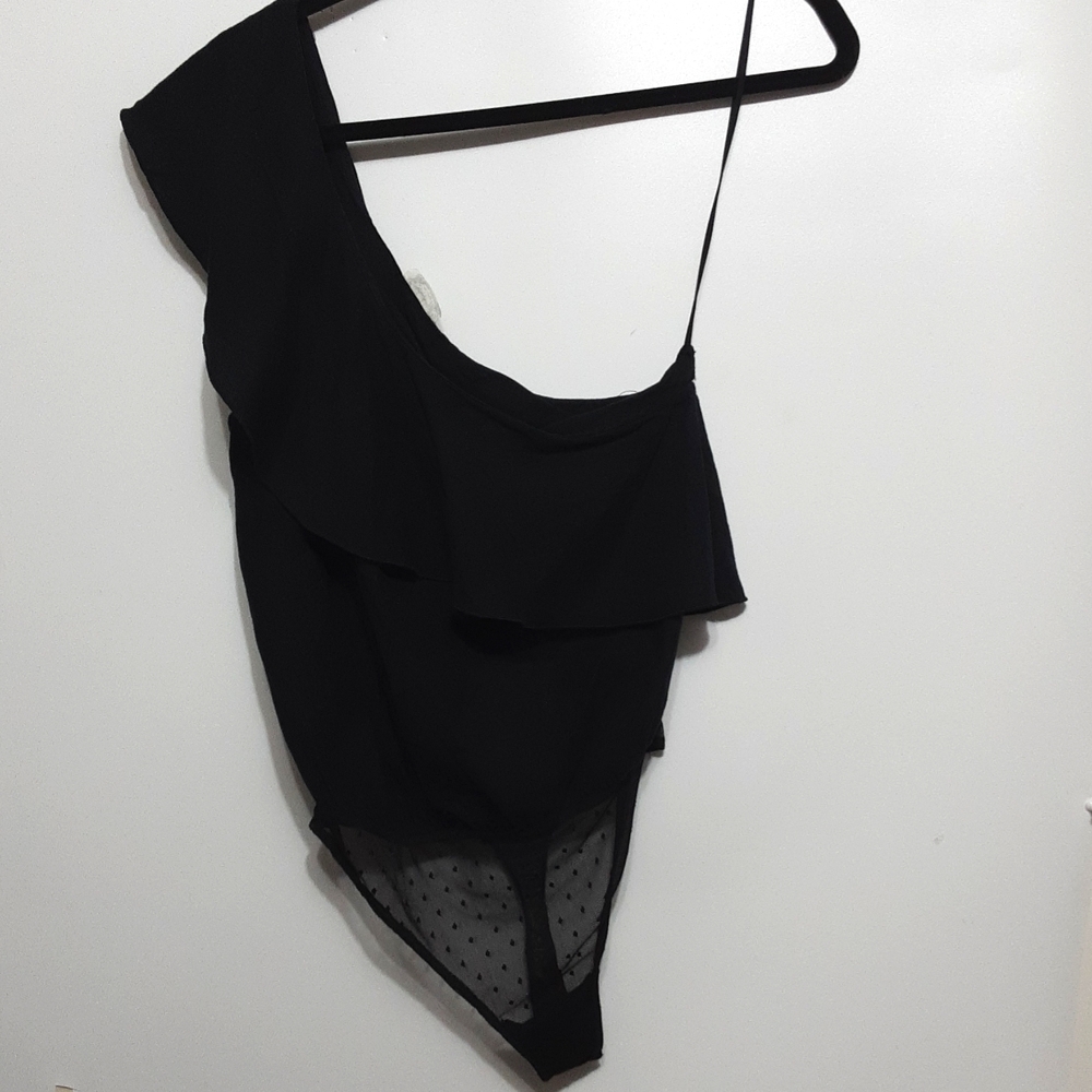 Intimately Free People‎ Happy Hour On Shoulder Ruffle Bodysuit  M